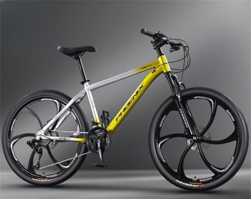 マウンテンバイク26インチ　 6段変速 ブラック/イエロー Amazon | フォルクスワーゲン(Volkswagen) 自転車 マウンテンバイク